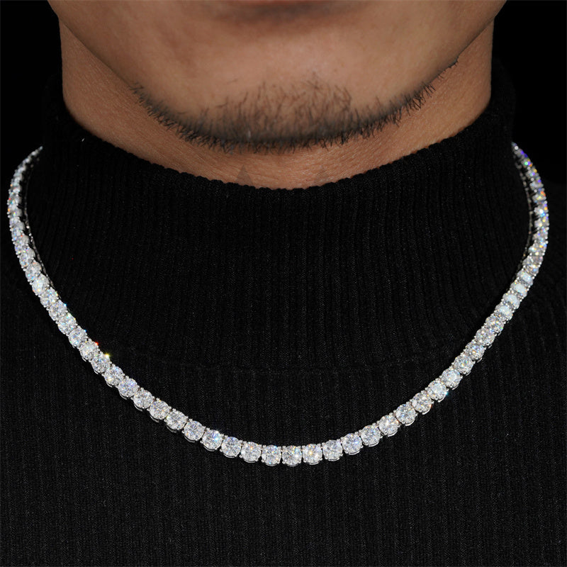 Solid 10K 5MM Diamond Tennis Chains