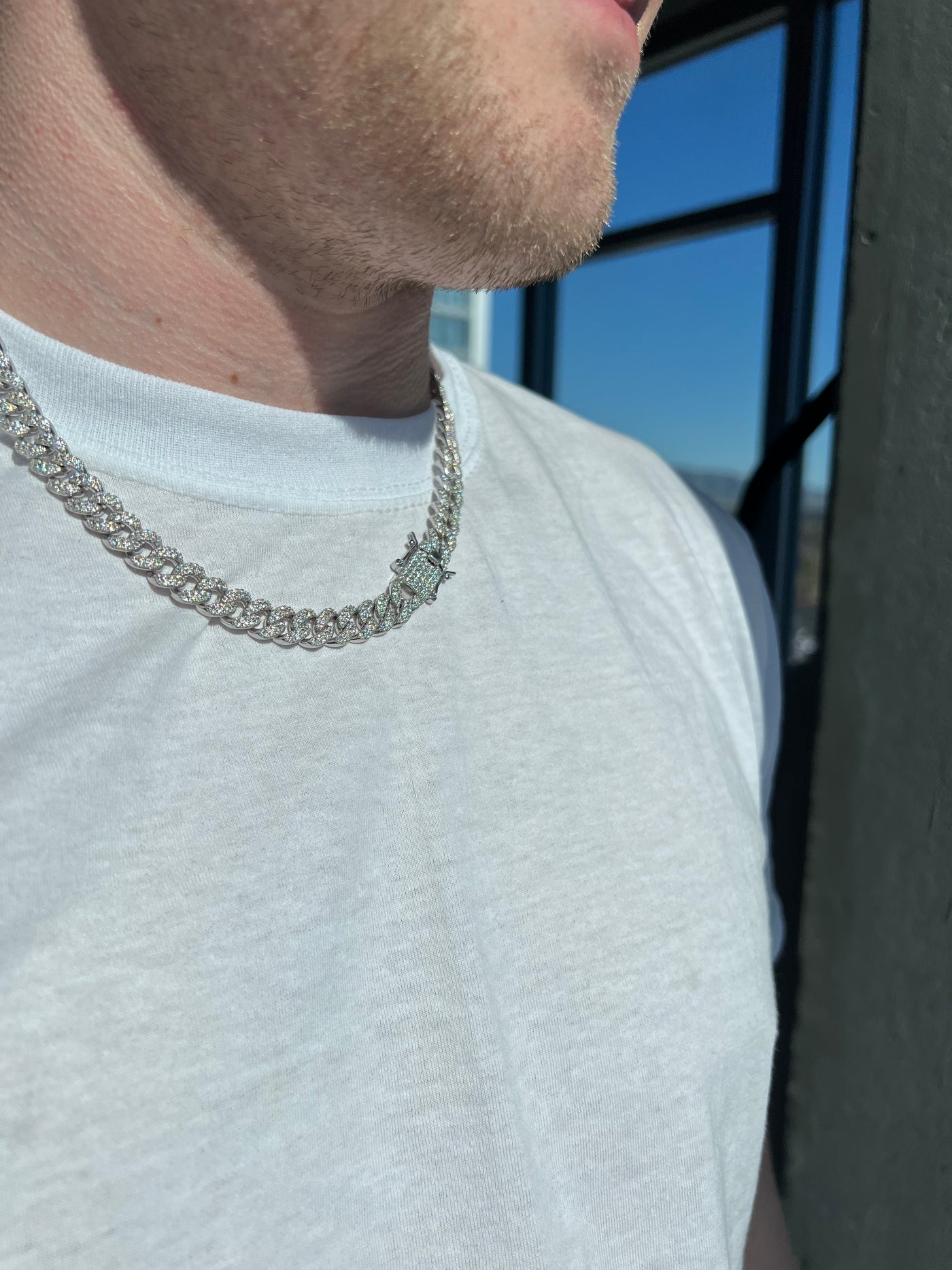 9MM Moissanite Cuban Necklaces - TheShopIceStore.com 20 Inch / WHITE