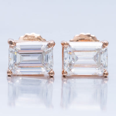 2.0CT MOISSANITE BAGUETTE EARRINGS - TheShopIceStore.com PINK