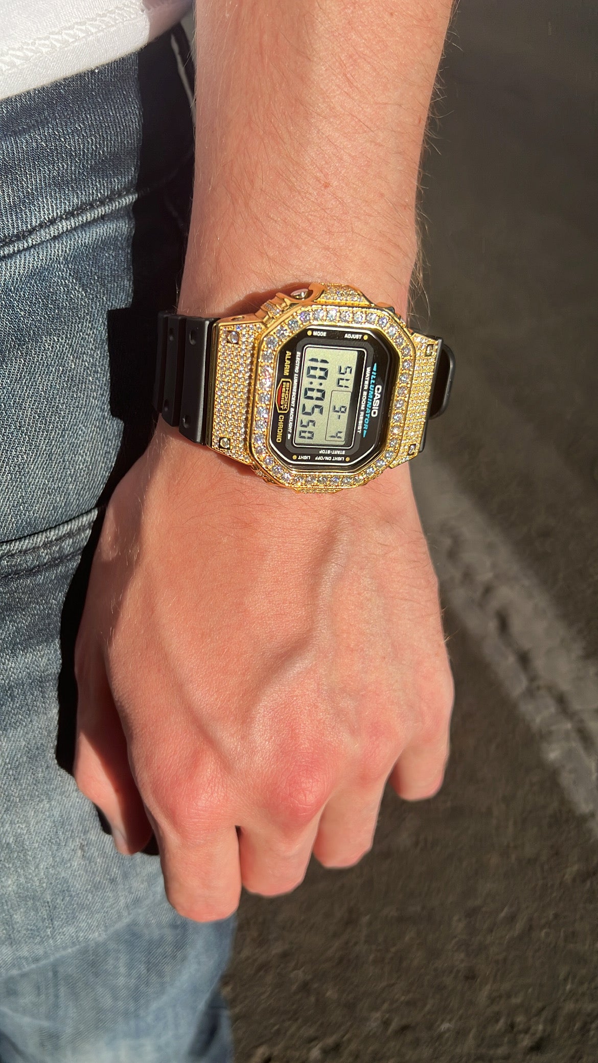 Dw5600 Moissanite Watch - TheShopIceStore.com Yellow