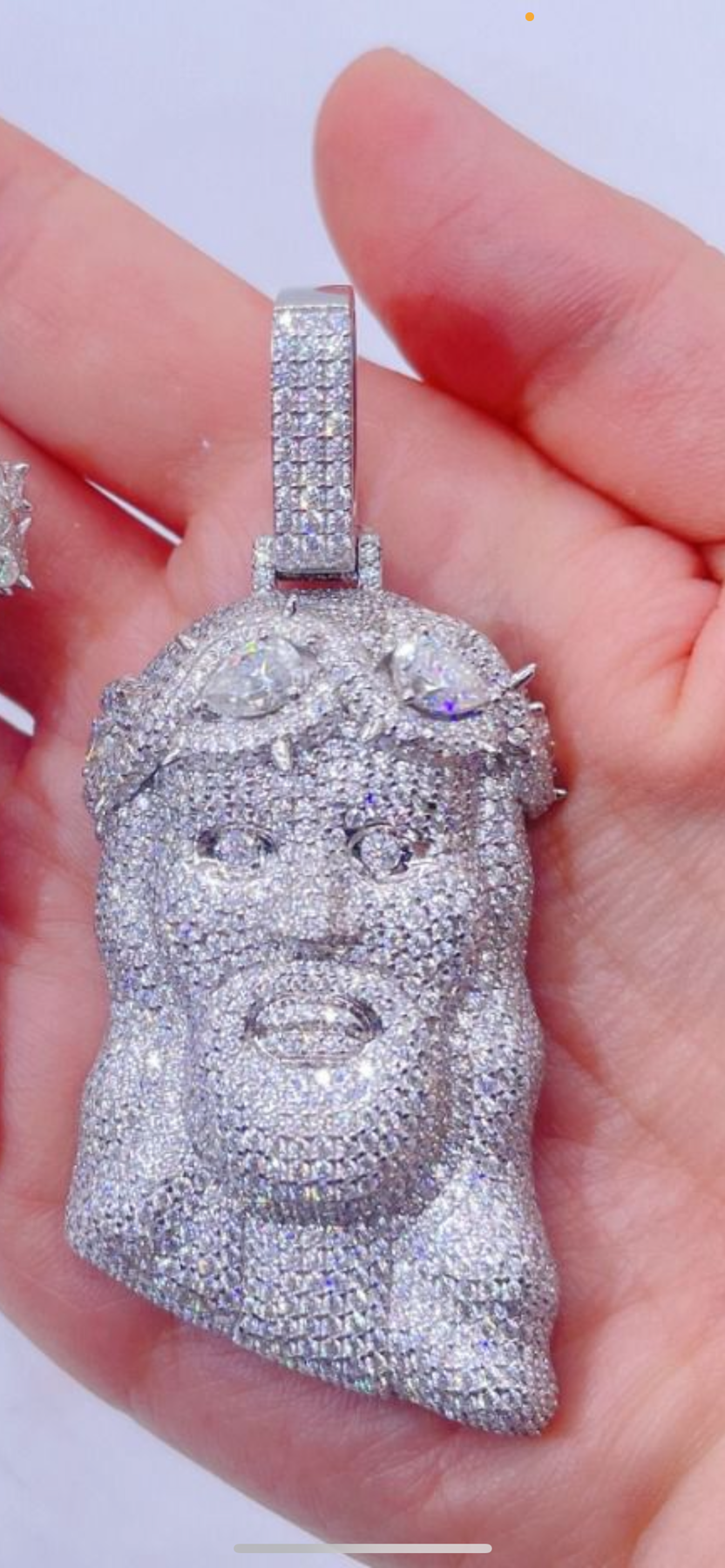 Large Moissanite Iced Out Jesus Piece Pendant