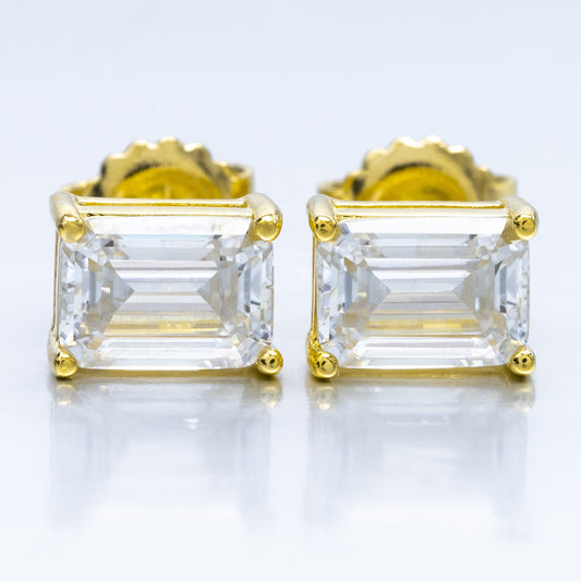 2.0CT MOISSANITE BAGUETTE EARRINGS - TheShopIceStore.com YELLOW